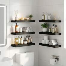 6pcs Floating Shelves, 15.8in Bathroom Oragnizer Shelves, Farmhouse Shelf Wall Decor For Bathroom, Bedroom, Living And Kitchen Room, Room Decor Bathroom Decor Summer Back To School - Nhiều màu - Xem 4