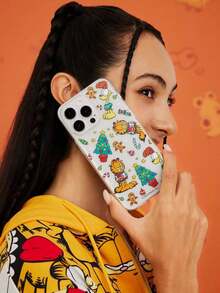 Silver Phone Case With Marilyn X Figure And Floral Print, Compatible With - 無色 - 查看 3