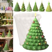 TendenciaMolde Silicón Árbol Navidad Pino Navideño Vela Chocolate Estilo 4Calidad premium - 1 - Ver 2