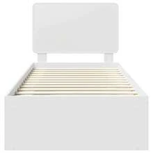 vidaXL Cadre de lit Blanc 90 x 190 cm Bois de pin massif - Blanc - Voir 7