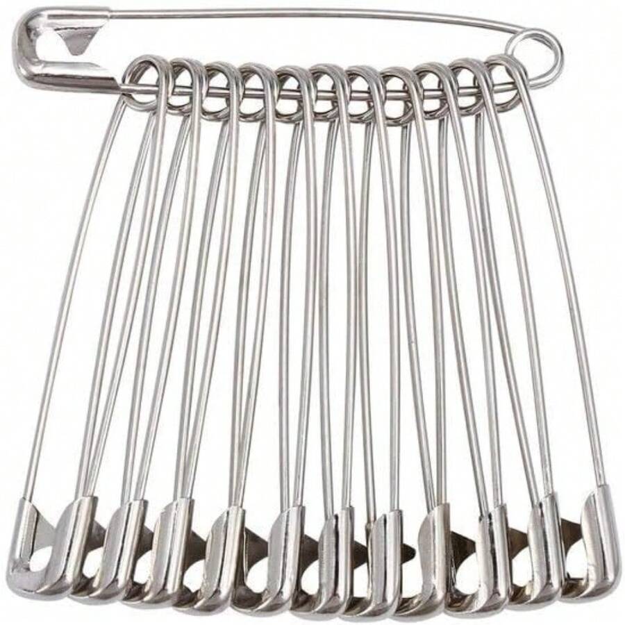 36/48/72pcs Safety Pins, Rust-Proof Nickel-Plated Steel, Thickened Metal Pin, Old-Fashioned Pin, Butterfly Pin