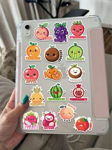 50pcs Cartoon Cute Fruit Sticker For Laptop Luggage Scrapbook Phone Case Guitar Skateboard Diary Fridge Envelope Label Magazine DIY Decals Sticker - 1 Set - View 11