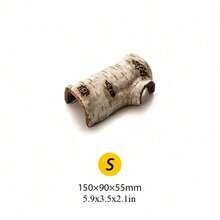 Natural Wooden Hideaway Cave Accessory For Reptile Terrarium, Lizard Habitat Decor (Color Variation Is A Normal Characteristic Of The Natural Wood Material)