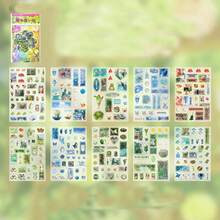 Pegatinas láser lindas de Y2K, adecuadas para teléfonos, cámaras, equipaje, diarios, etc. Pegatinas decorativas Kawaii, regalos - Multicolor - Ver 13