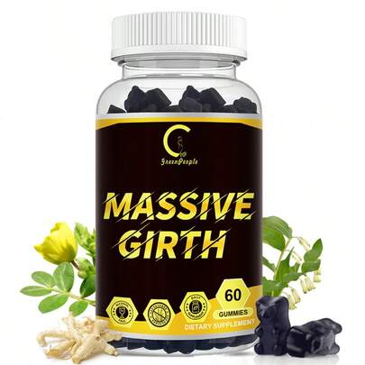 ROCK HARD Gummies, MASSIVE GIRTH Gummies: Men Gifts - Unlock Your Potential With Our Powerful Gummies Featuring Tribulus Terestris, Powdered Antler, Supporting Level, Men'S Health Supplement, Bold Packaging, Highquality Ingredients