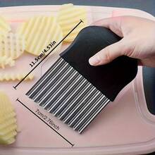 MeiGlobal Multi-Function Kitchen Knives, Patterned Knife, Stainless Steel Potato Cutter, Serrated Potato Cutter, Wavy Potato Cutter, French Fry Cutter, Multi-Function Vegetable Slicer, Potato Slicer And Slicing Knife.