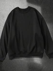 Men's Y2K Style Pure Cotton Crew Neck Sweatshirt  Supra Twin Turbo Car Print Automotive Design Classic JDM Vehicle Graphic S To XL Long-Sleeved Round-Neck Sweatshirt Loose Fit Casual Sportswear Thick Fabric Very Suitable For Autumn And Winter Gifts High-Quality Men's Clothing - Negro - Ver 3