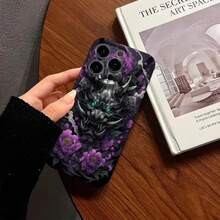 Samurai Oni Mask Phone Case Rugged Cover Compatible With  16Promax 16 15 14 13 12 11 Pro Max Plus Personalized Cover, Cover Compatible With  17 Case,  17 Pro Case,  17 Pro Max Case - WHITE2 - View 3