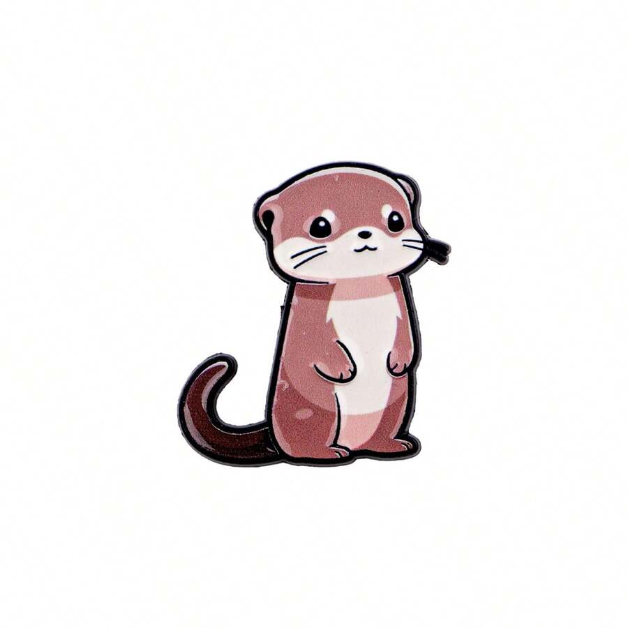 可爱珐琅胸针翻领别针徽章背包女士胸针服装礼物珠宝时尚配饰 - 黑色 - 查看 1