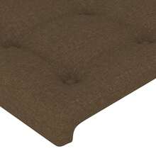 vidaXL Kopfteil mit Flügeln, Dunkelbraun, 103 x 16 x 118/128 cm, Stoff - Braun - Übersicht 5