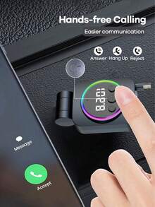 REMAX 藍牙車充，配備 RGB 燈光與 29 英吋可伸縮線纜；支援 PD 30W 快充；藍牙 5.3，支援免手持通話/音樂播放；自動重新連接；Type-C 介面，相容 Apple/Android 手機；汽車配件；汽車用品；旅行必需品 - C76 - 查看 8