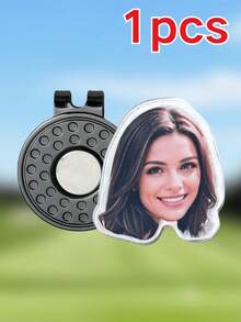 1/3/5pcs Personalized Acrylic Hat Clip With Photo, Customizable With Portrait/Pet Image, Fun Gift, Children's Growth Souvenir, Hat Accessory, Suitable For Hats, Clothing, Golf Bags, Hats, Sun Hats, Belts, Golf Accessories, Ideal Gift For Boyfriend/Kid/Girlfriend/Parents/Family/Friends/Lover/Dog Lover - Suitable For Back To School/Anniversary/Valentine's Day/Father's Day/Mother's Day/New Year.