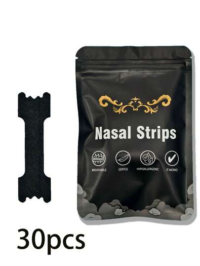 30 Adet Yeni Tasarım Siyah Bambu Kömürü Elyaf Burun Bandı, Çok Fonksiyonlu, Nefes Alabilir, Rahat ve Yeniden Kullanılabilir Burun Bandı