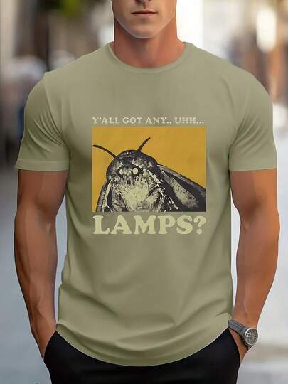 Yall Got Any Lamps?Moth Funny Meme T-Shirt High Street Fashion  Short Sleeve T-Shirts Men Women Casual Vintage T Shirts