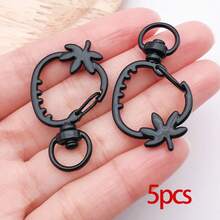 5 piezas Llavero con mosquetón de fresa colorida, mosquetones giratorios con forma de fresa linda, accesorios DIY para bolsos, llaveros, conectores, joyería - Multicolor - Ver 17