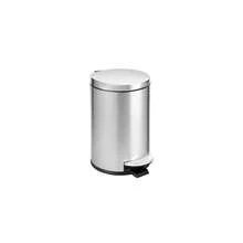 Small Trash Can With Lid Soft Close, 4.5 Liters / 1.2 Gallon Bathroom Garbage Can, Mini Step Trash Bin, Stainless Steel Wastebasket For Bathroom, Bedroom, Office (Silver),Silver - 銀色 - 查看 1