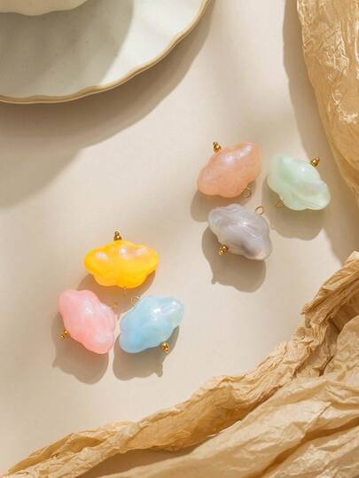 3pcs/Pack 304 Stainless Steel Acrylic Cloud Shaped Hairpins, Minimalist Cute Girl Style Accessories