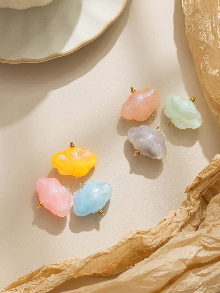 3pcs/Pack 304 Stainless Steel Acrylic Cloud Shaped Hairpins, Minimalist Cute Girl Style Accessories - Acrylic Cloud Bend Needle Accessories - View 1