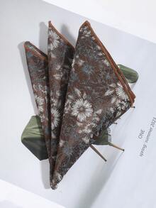 1 pezzo Fazzoletto da taschino quadrato da uomo con motivo floreale, comodo e versatile per feste, banchetti, uso quotidiano, accessori, festival, regalo di laurea, accessori - Multicolore - Visualizzare 8