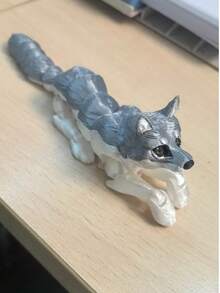 3D Printing Movable Joint Husky Desktop Handicraft Ornament - Multicolor - Grayish White - View 3