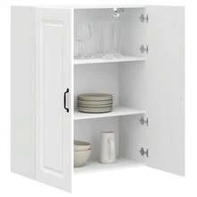 vidaXL Armoire de cuisine avec rangement Kalmar Blanc 80 x 31 x 100 cm - Blanc - Voir 3