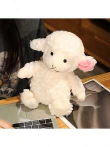 逼真毛绒小羊玩偶，柔软蓬松，趣味十足的绵羊毛绒抱枕，安抚玩偶，儿童礼物，生日装饰，圣诞节和情人节礼物，圣诞装饰，圣诞袜填充物 - 彩色 - 查看 6