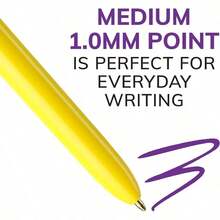 BIC 4-Color Retractable Ballpoint Pen, Long-Lasting Ink And Comfortable Wide , 3-Count Pack In Assorted Ink - 10 màu mực hỗn hợp - Xem 4