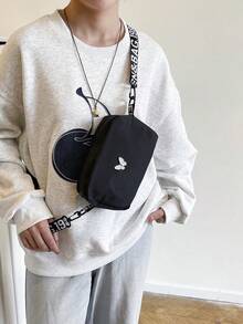 Túi đeo chéo nam nhẹ và thời trang - màu đen - Xem 2