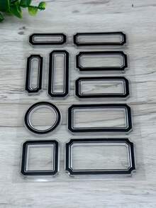 1 Transparent Rubber Stamp Retro Rubber Transparent Card Label Making Stamp DIY Scrapbook Photo Magazine Album Decoration Stamp - Black - View 1