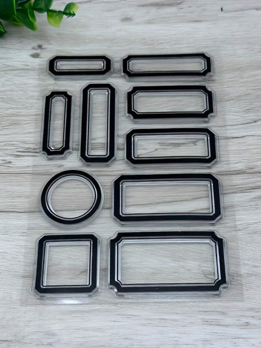 1 Transparent Rubber Stamp Retro Rubber Transparent Card Label Making Stamp DIY Scrapbook Photo Magazine Album Decoration Stamp - Black - View 1