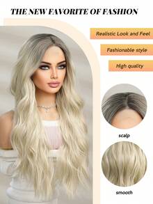 Tóc giả ren nhỏ 4*1 dài sáng bóng màu trắng vàng ánh kim - Được làm từ chất liệu sợi mờ chịu nhiệt cao, với mũ lưới hình hoa hồng. Kiểu dáng tự nhiên, thoải mái, thoáng khí và nhẹ. Thích hợp cho các lễ hội âm nhạc và sử dụng hàng ngày. - Ombre - Xem 4