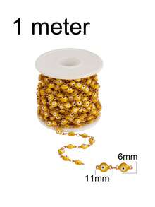 1米不锈钢眼链，DIY项链手链饰品制作配件 - 1米#眼睛鏈條 - 查看 17