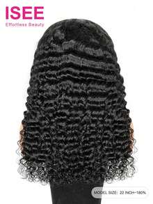 ISEE 水波纹免胶假发 7*5 高清蕾丝假发 18-28 英寸 180% 密度 预拔毛预剪蕾丝时尚假发 未经加工的真人处女发 自然百搭 100% 真人发假发 - SNatural - 查看 5