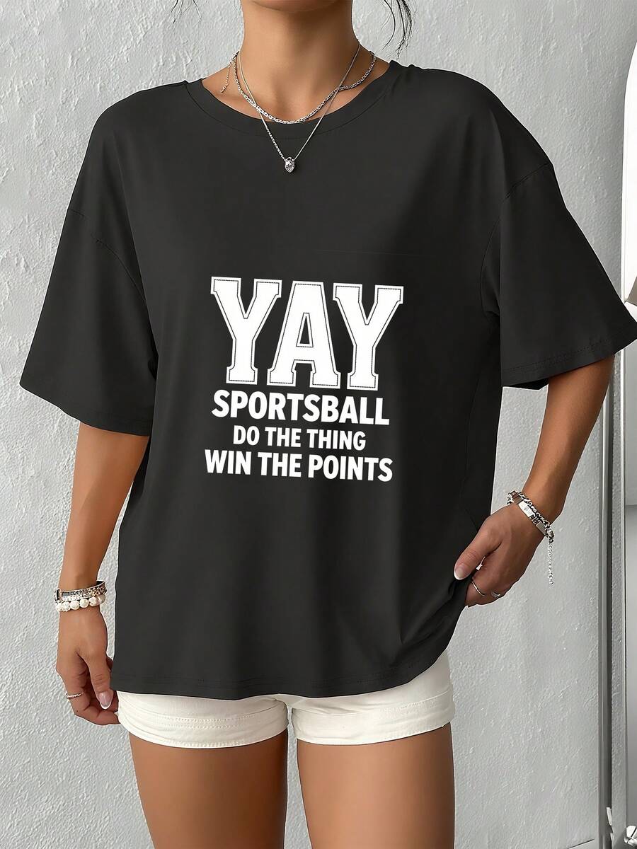 Yay Sportsball Do The Thing Win The Points Funny S-2 - 黑色3 - 查看 1