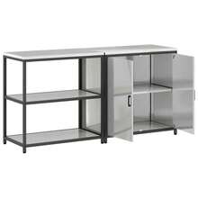 vidaXL 2-teiliges Küchenaufbewahrungsset, Silber, verzinkter Stahl - Silber - Übersicht 8