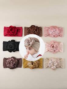 1pc Baby Girl Valentine's Day Floral Headband, Perfect Gift - Multicolor - View 1