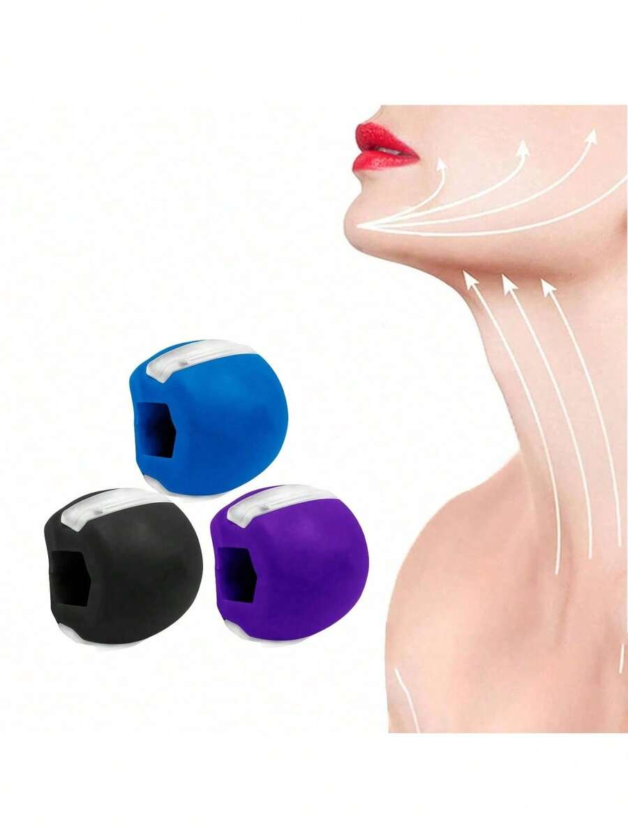 Jaw Exerciser Device For Face Slimming And Toning Cheek Muscle Workout Chin Trainer For Double Jawline Fitness Ball - Nhiều màu - Xem 1