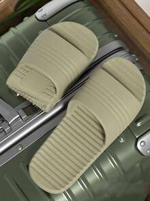 Foldable Travel Slippers, Indoor Home Bathroom Massage Slides, Unisex Travel Lightweight Quick-Dry Bathroom Slippers, Non-Slip Flat Sandals