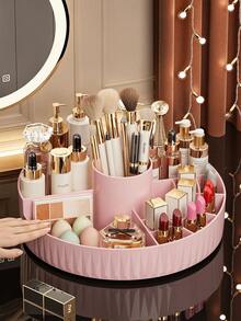 这款白色、黑色、粉色、黄色圆形网格收纳盒，可旋转设计，方便取用物品，适用于书房、梳妆台、洗手池等多种场景，高效收纳化妆品。旋转设计让化妆更加便捷，是情人节、母亲节等节日送给母亲、朋友、家人和女友的理想礼物，也是化妆间装饰、化妆包和旅行必备品。 - 彩色 - 查看 8