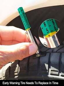 1. 25 mm universell precisionsdäckmönsterdjupmätare - Tillverkad av ABS-material, ett bekvämt och lättanvänt verktyg för att utvärdera skicket på bildäck, modellbilsdäck och cykeldäck.