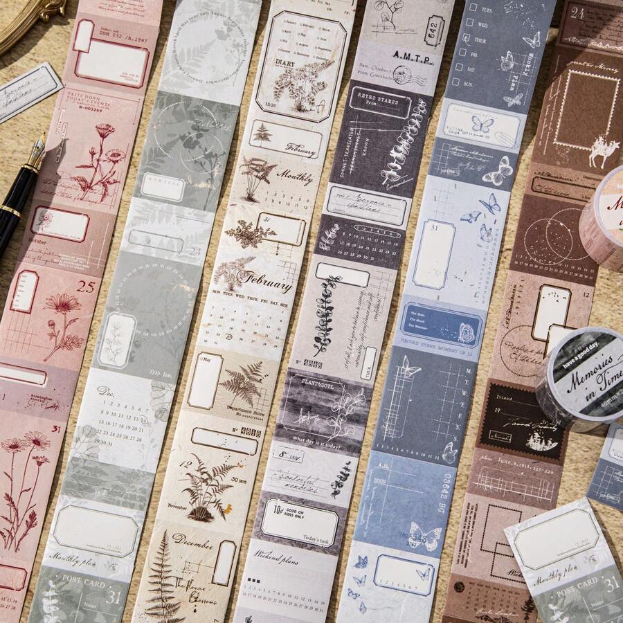 have a good day 1 Cuộn băng dính Washi trang trí chủ đề cổ điển dài 2M, nhãn dán thẩm mỹ sáng tạo, đồ dùng thủ công DIY, quà tặng ngày lễ, văn phòng phẩm học tập cá nhân hóa.