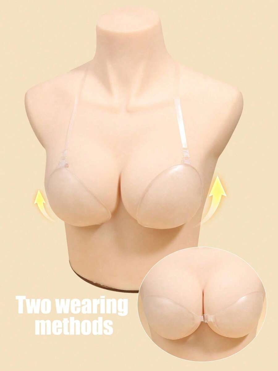 Best-Selling Silicone Invisible Transparent Strapless Bra, With Shoulder Straps, Enhances Cleavage, Essential Item For Parties And Gatherings - Clear - View 1