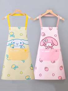 SANRIO 粉色和黄色PVC厨房围裙，带口袋，表面光滑，防滑设计，适合居家烹饪。厨房围裙 | 可爱设计 | 带储物口袋，厨房用品，厨房配件。 - 彩色 - 查看 5