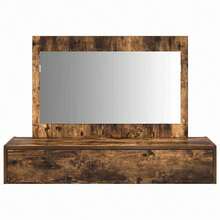 Larryhot Mesa Tocador Marrón 100 x 40 x 70 cm Madera de ingeniería,  Fácil de armar, elegante en diseño y práctico para organizar, la elección ideal para el almacenamiento y decoración del hogar - Marrón - Ver 6