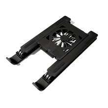 全新黑色笔记本电脑散热支架，高效控温+小巧便携+时尚美观，采用高强度ABS材质，适用于13-17.3英寸游戏本/办公本，为游戏运行/办公电池续航提供双重保护，学生/专业人士/游戏玩家的必备之选，无需犹豫！