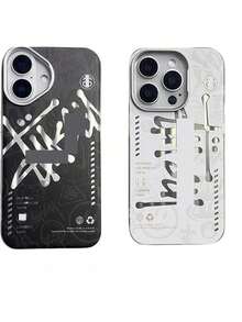 Funda de teléfono Stusssy metálica brillante y elegante con entrega local compatible con iPhone 17/16/15/14/13/12/11/Air/Pro/ProMax/Plus, funda de teléfono Galaxy S22/S23/S24/S25 Plus Fe Ultra - Negro - Ver 1
