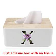 Tissue Box Table Napkin Rings Tissue Case Paper Box Container Bamboo Cover Solid Wood Car Storage And Organization Box Home Table Decoration - Flower Color - View 11