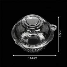 100 SINGLE CUPCAKE BOXES CLEAR MUFFIN HOLDER CASES DOMES CUPS PODS CONTAINERS UK - Clear - View 4