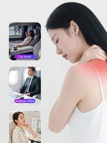 2pcs U-Shaped Memory Foam Neck Pillow, Portable Home/Travel Cervical Pillow, Office Nap Pillow, Camping Pillow, Travel Pillow, Compact & Comfortable, Ergonomic Inflatable Pillow For Camping And Hiking To Support Neck And Waist, Unisex, Multiple Colors Available - Multicolor - View 2