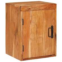 vidaXL Mesa de cabecera 2 unidades marrón madera de acacia macizo - Marrón - Ver 3